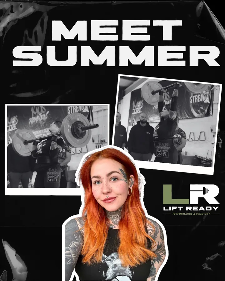Meet Summer, with two of her lifting photographs.