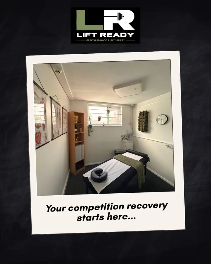 The Lift Ready treatment room, captioned Your competition recovery starts here.